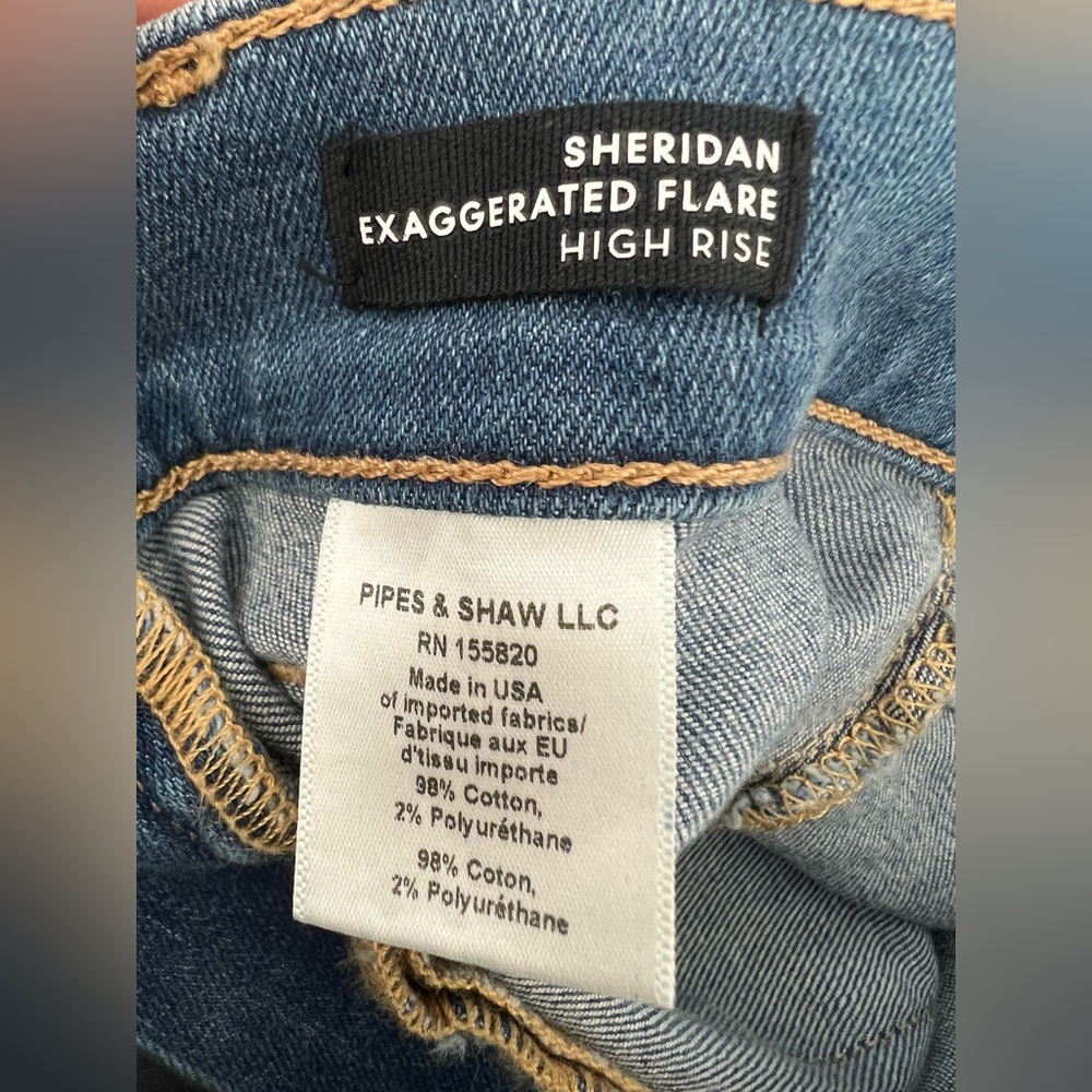 Veronica Beard Sheridan High Rise Bell Bottom Jeans, Size 25 - Picture 10 of 10